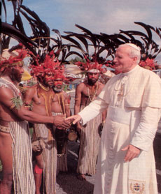 Jean-Paul II en voyage en Océanie