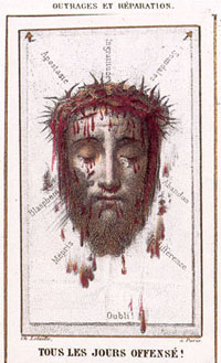 Image d'une Sainte-Face offerte à Céline