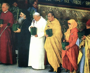 Réunion interreligieuse d’Assise en 1986.