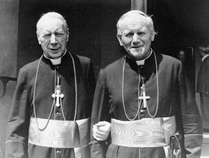 Le cardinal Wyszinski et le cardinal Wojtyla