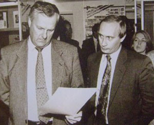 Vladimir Poutine et Anatoli Sobtchak