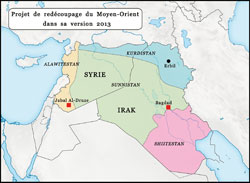 Projet de redécoupage du Moyen-Orient dans sa version 2013