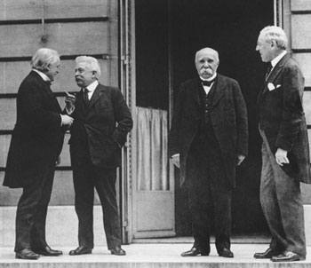 Lloyd George, Orlando, Clemenceau et Wilson