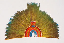 Diadème de plumes aztèque