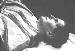Don Bosco exposé après sa mort.