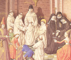Saint Bernard et ses compagnons sont reçus à Cîteaux