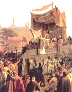 Saint Bernard prêchant la croisade devant le roi Louis VII
