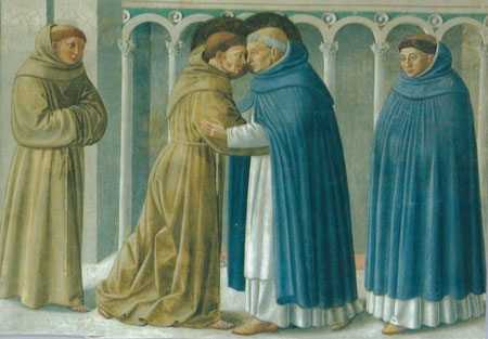 Rencontre des saints François et Dominique