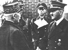 Le Maréchal Pétain et Hitler à Montoire