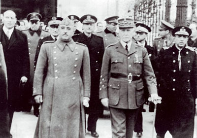 Franco et le Maréchal Pétain à Montpellier
