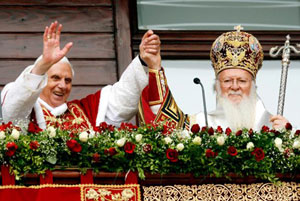 Benoît XVI et Bartholomeos 1er