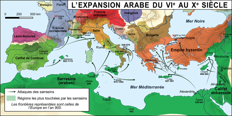 L’expansion arabe du VIe au Xe siècle