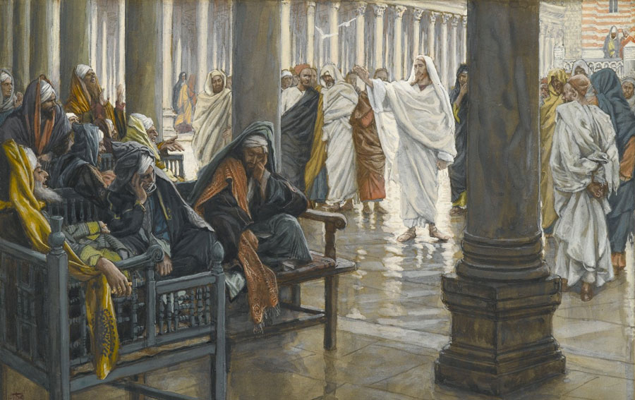 Jésus et les pharisiens par James Tissot