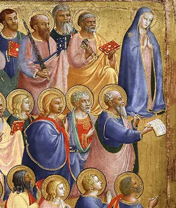 La Vierge Marie et les saints