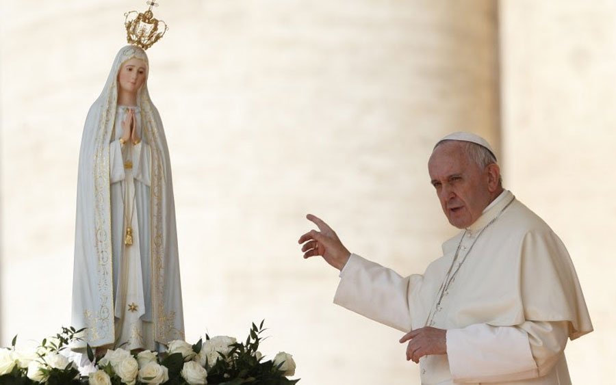 Consécration de la Russie au Coeur Immaculée Pape-Francois-Notre-Dame-de-Fatima