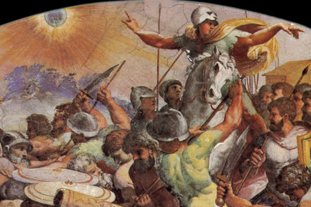 Josué exécute les cinq rois des Ammonites. Histoire de Josué (titre de la  série)